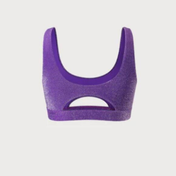 BERLOOK PLUS SIZE Purple Lurex Cut Out TOP AND Purple Lurex Cut Out BOT 02 - Picture 5 of 10